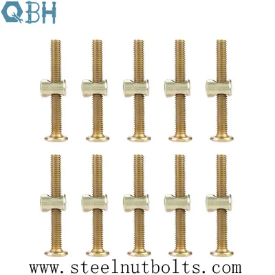Qbh Custemized M6X50 Carbon Steel Zp/Yzp/Bzp/Plain/Black/HDG/Dacromet/Geomet/Nickle Plated Furniture Bed Bolt Nut Hardware Fastener Fittings