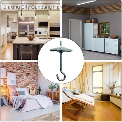 Qbh Custom-Made OEM ODM Aluminum 5050/5154 Carbon Stainless Steel Metal Ceiling Mounting Pendant Hook Durable Switch Wing Hook