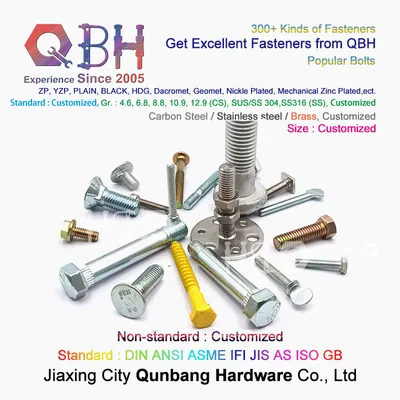 Qbh Custom-Made OEM ODM Stainless Steel S. S. /Ss/SUS 304/316 SS304/SS316 SUS304/SUS316 Highroad Guard Rail Bolts
