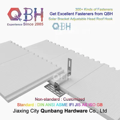 Qbh Customize Clean Energy Photovoltaic PV Solar Power Panel System Mounting Structure Bracket Rack Aluminum Alloy Extrusion Guide Rail Clamp