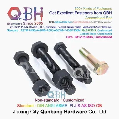 Qbh Customized A490/A490m Bolt+A563/A563m Nut+F436/F436m Washer Steel Structure Assembled Set