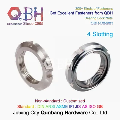 Qbh Customized Carbon Steel/Stainless Steel DIN 981 Locking Fastener Hardware Locknut/Lockwasher Round Nuts/Nutmuttern