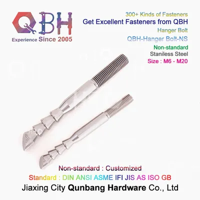 Qbh Customized DIN ANSI ASME Ifi JIS as ISO GB GOST Standard Double Stud Threaded Torx Pin Driver Stainless Steel