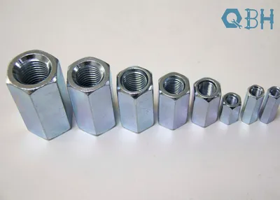 Qbh Customized DIN6334 OEM ODM Carbon Steel/Stainless Steel Longe Sexangular Hexagonal Hexangular Hexagon Hex Turnbuckle Connector