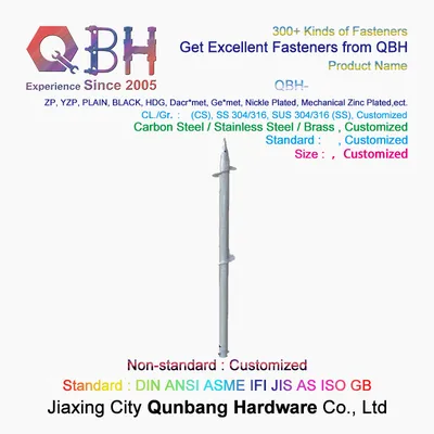 Qbh Customized HDG PV Photovoltaic Solar Power Energy Panel System Bracket Accessories Round Plate Pile Hot Dipped Galvanized Anchor Bolt Grounding Screws
