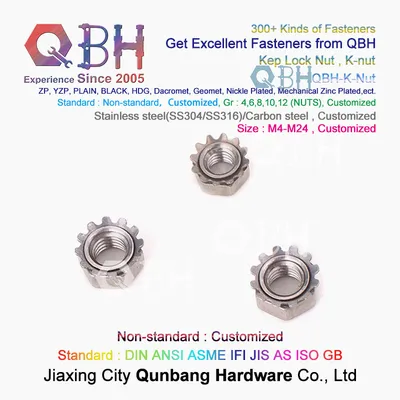 Qbh Customized Hexagonal Hexangular Hexagon Hex Locked Lock Locking Kep K-Nut K Jam Nut