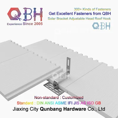 Qbh Customized Home/Cilvil/Business/Commercial New Energy Resources Roof Roofing Photovoltaic PV Solar Power Energy Panel System Rack Bracket for Car Port