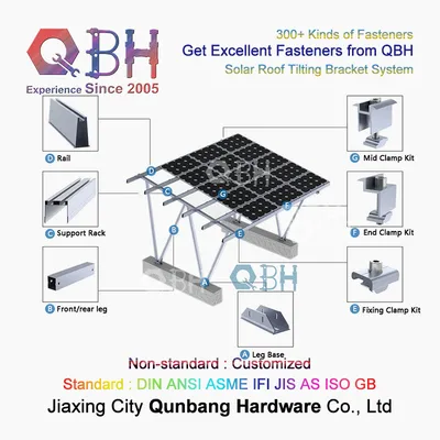Qbh Customized Industrial Bracket for PV Photovoltaic Panel Power Energy System Solar Park
