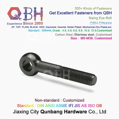 Qbh Customized M5-M39 DIN 444 Black Eye Swing Bolt