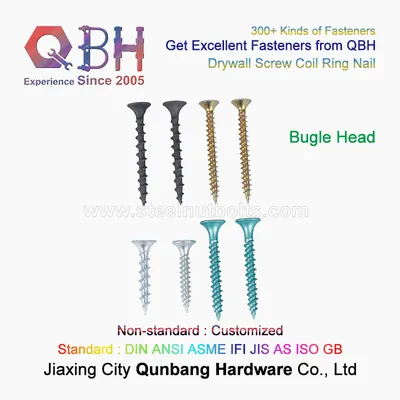 Qbh Customized Material Size Surface Treatment Pija Aglomerado Self Tapping Drywall Screw