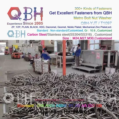 Qbh Customized Metro Segment Bolt Nut Washers Assembly Spare Fastener Fixing Unit