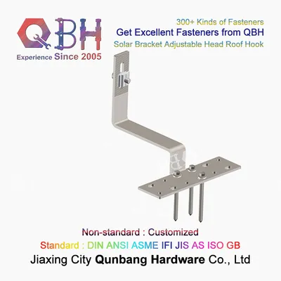Qbh Customized OEM ODM Photovoltaic PV Solar Power Energy Panel Module System Spare Replace Replacement Rack Bracket Mounting Stand Stamping Aluminum Parts