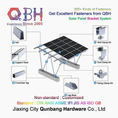 Qbh Customized PV panel Bracket Rack Photovoltaic Solar Kit