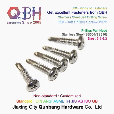 Qbh Customized Pan Head Screw Self-Drilling SDS Screws