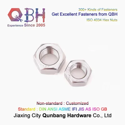Qbh Customized S. S. /Ss/SUS 304/316 SS304/SS316 SUS304/SUS316 Stainless Steel ISO4034 Hex Nut Motorcycle Maintaining Replace Parts