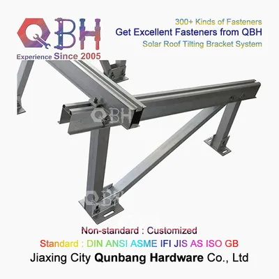 Qbh Customized Solar Power Energy PV Photovotaic Panel Mount Mounting System Metal Stainless Steel/Aluminum Aluminium Extrusion Profile Frames
