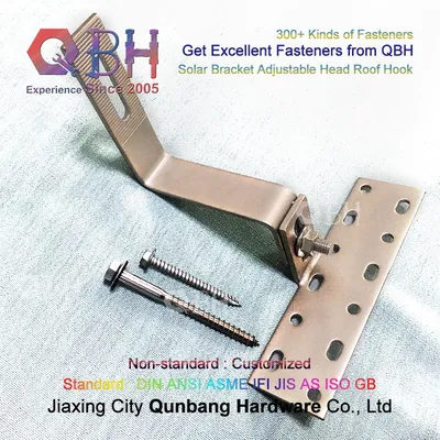 Qbh Customized Stainless Steel SUS304/SUS316/SS304/SS316 Solar System Roof Hook