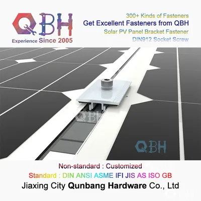 Qbh Customized Standard Anodized Al6063-T5 Aluminium 300W Solar Panel Frame
