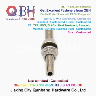 Qbh Customized Standard DIN6923 Stainless Steel Toothed Flange Roofing Bolts Nuts
