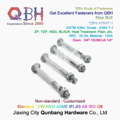 Qbh Customized Steel Structure Communication Tower/Signal Tower Annular Knurl Knurling Step Bolt Nut Spare Replace Parts Repairing Maintaining Replacements