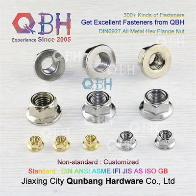 Qbh DIN 6927 DIN6927 SUS 304/316 Ss 304/316 M5-M20 Hex Hexagon Hexagonal Flange Nut with Tooth / No Tooth