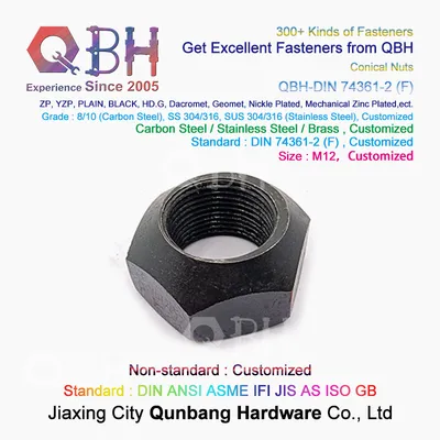 Qbh DIN 74361-2 (F) DIN74361-2 (F) DIN 74361-2 F DIN74361-2f M12 Black Blue White Zinc Plated Prevailing Torque Type Wheel Lug Lock Nut