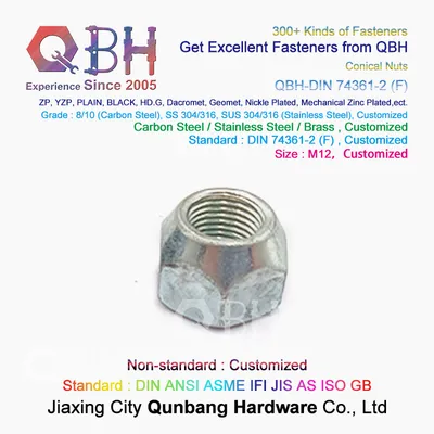 Qbh DIN 74361-2 (F) DIN74361-2 (F) DIN 74361-2 F DIN74361-2f M12 Prevailing Torque Type Wheel Hub Nut Auto Spare Part