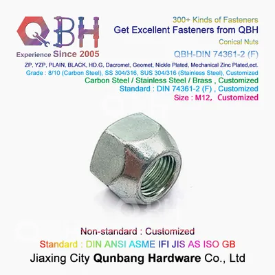 Qbh DIN 74361-2 (F) DIN74361-2 (F) DIN 74361-2 F DIN74361-2f Prevailing Torque Type Wheel Hub Nut Automobile Automotive Car Auto Fastener Fittings Fastenings