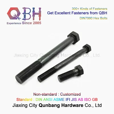 Qbh DIN 7990 Black M12-M30 Cl. 4.5/5.6 Steel Structures Carbon Steel DIN7990 Hex Bolts