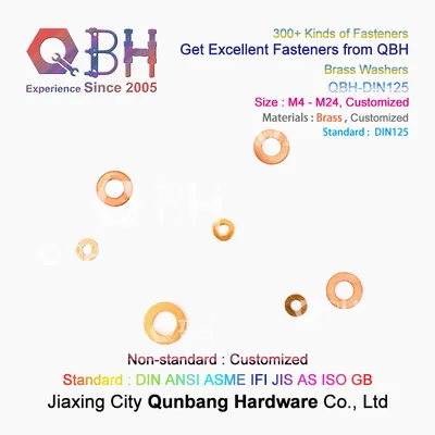 Qbh DIN125 Brass Flat Washer/Red Copper Washer