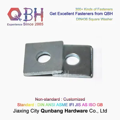 Qbh DIN125 DIN436 F436/F436m DIN6916 DIN9021 Plain Black Yellow Blue Zinc Nickle Plated HDG Hot DIP Galvanizing Chrome Plating Flat Washers