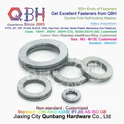 Qbh DIN25201 HDG Self-Locking Self-Lock Self-Locked DIN 25201 Double Fold Layer Washers