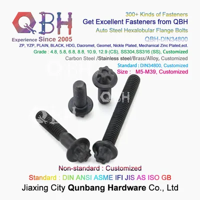 Qbh DIN34800 Auto Car Steel Hexalobular Socked Head Customized Small Flange Bolts