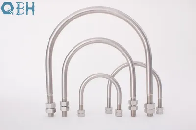 Qbh DIN3570 Stainless Steel / Carbon Steel U Bolt, Half Thread U Bolt with Nuts, U Clamp Bolt, U Bolt for Steel Pipes