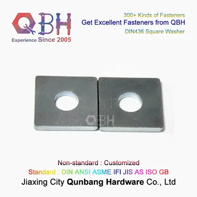 Qbh DIN436 M10-M42 Square Type Hardened Washer