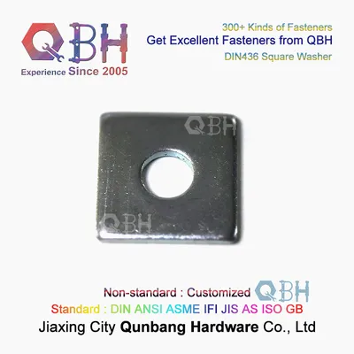 Qbh DIN436 Plain Black Yellow Blue Zinc Nickle Plated HDG Hot DIP Galvanizing Chrome Plating DIN 436 LED Square Wall Washer