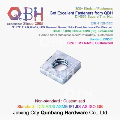 Qbh DIN562 Machine/Building/Instrument Engineering and Construction Special Square Thin Nuts