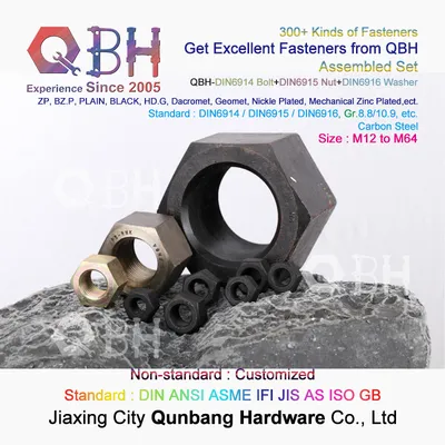 Qbh DIN6915 M12-M36 High Strength Heavy Steel Structure Building Materials Hexagon Nuts