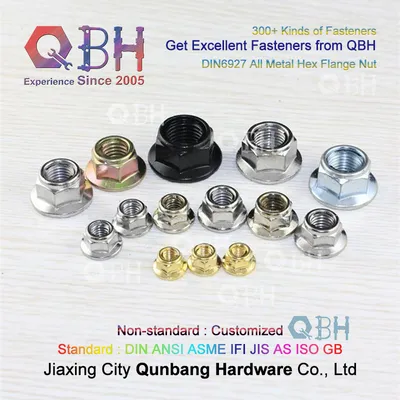 Qbh DIN6927 All Metal Hex Flange Nut