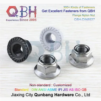 Qbh DIN6927 Nylon Flange Nut Black