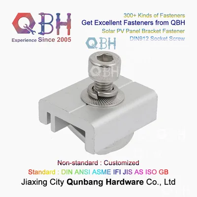 Qbh DIN912 Socket Screw Smarkey Solar Panel Mounting Bracket Screw Hardware Parts for Van RV Boat off Grid Roof PV Racking Spring Washer Assembly