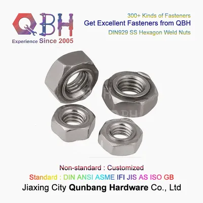 Qbh DIN929 Stainless Steel 304 316 M3 - M16 Hexagon Weld Nuts