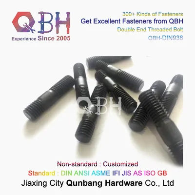 Qbh DIN938 Engagement Length 1 X D Double End Black Stretching Adjusting Screw