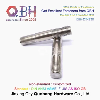 Qbh DIN938 Ss SUS 304/316 Stainless Steel 2 Sides Stud Bolts