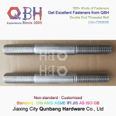 Qbh DIN938 Stainless Steel S. S. /Ss/SUS 304/316 SS304/SS316 SUS304/SUS316 Bolt 938 Stretching Adjusting Double Thread Threaded End Stud