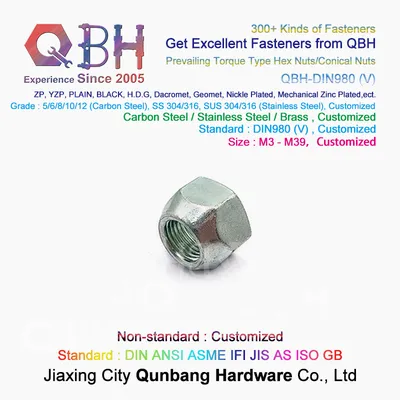 Qbh DIN980 (V) DIN980V DIN980 (V) DIN 980 V M6-M39 Prevailing Torque Type Wheel Hub Nut Auto Spare Part