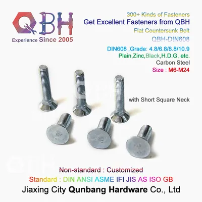 Qbh Flat Countersunk Bolt DIN608