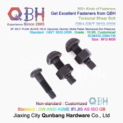 Qbh HDG Black Zp Yzp Geomet Dacromet Torsional Shear Tension Control Tc Bolt Steel Structure Construction Steelwork Connections Highway Spare Parts