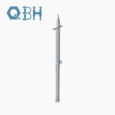 Qbh HDG PV Photovoltaic Solar Panel Bracket Rack Fastener Fitting Repair Replacement Spare Parts Accessories Round Plate Pile Hot Dipped Galvanized Ground Screw