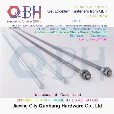 Qbh Half Full Thread Threaded Rods (M2-M52 Plain DIN975)